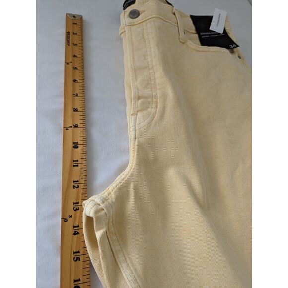 Banana Republic Hi-Rise Straight Ankle Button Fly Jeans Size 34 Poppy New - Picture 5 of 11
